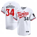 Camiseta Beisbol Hombre Minnesota Twins Kirby Puckett Primera Limited Blanco