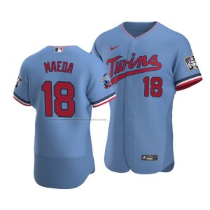 Camiseta Beisbol Hombre Minnesota Twins Kenta Maeda Autentico Alterno Azul2