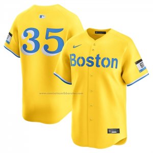 Camiseta Beisbol Hombre Boston Red Sox Garrett Crochet Alterno Limited Amarillo