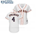 Camiseta Beisbol Mujer Astros George Springer Cool Base Blanco