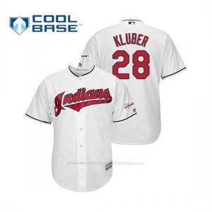 Camiseta Beisbol Hombre Cleveland Indians Corey Kluber 2019 All Star Game Patch Cool Base Blanco