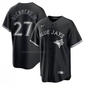 Camiseta Beisbol Hombre Toronto Blue Jays Vladimir Guerrero Jr Lights Out Replica Negro