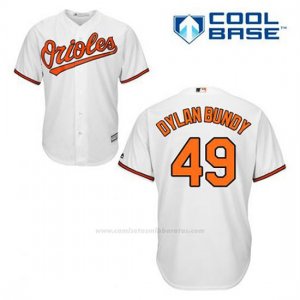 Camiseta Beisbol Hombre Baltimore Orioles 49 Dylan Bundy Blanco 1ª Cool Base