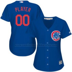 Camiseta Mujer Chicago Cubs Personalizada Azul