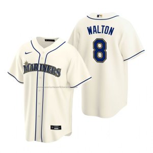 Camiseta Beisbol Hombre Seattle Mariners Donovan Walton Replica Alterno Crema