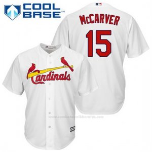 Camiseta Beisbol Hombre St. Louis Cardinals Tim Mccarver 15 Blanco 1ª Cool Base
