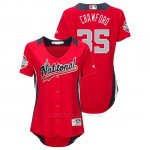 Camiseta Beisbol Mujer All Star Game Brandon Crawford 2018 1ª Run Derby National League Rojo