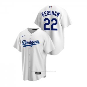 Camiseta Beisbol Hombre Los Angeles Dodgers Clayton Kershaw Replica Primera Blanco