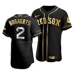 Camiseta Beisbol Hombre Boston Red Sox Xander Bogaerts Golden Edition Autentico Negro