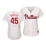 Camiseta Beisbol Mujer Philadelphia Phillies Zack Wheeler Cool Base Primera Blanco