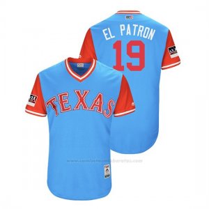 Camiseta Beisbol Hombre Texas Rangers Jurickson Profar 2018 Llws Players Weekend El Patron Light Toronto Blue Jays