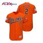 Camiseta Beisbol Hombre Baltimore Orioles Jonathan Villar Flex Base Entrenamiento de Primavera 2019 Naranja