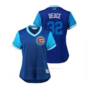 Camiseta Beisbol Mujer Chicago Cubs Brian Duensing 2018 Llws Players Weekend Deuce Royal