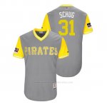 Camiseta Beisbol Hombre Pittsburgh Pirates A.j. Schugel 2018 Llws Players Weekend Schug Gris