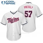 Camiseta Beisbol Hombre Minnesota Twins 2017 Estrellas y Rayas Ryan Pressly Blanco Cool Base