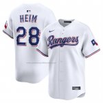 Camiseta Beisbol Hombre Texas Rangers Jonah Heim Alterno Limited Blanco