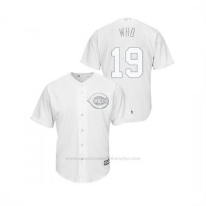 Camiseta Beisbol Hombre Cincinnati Reds Joey Votto 2019 Players Weekend Who Replica Blanco