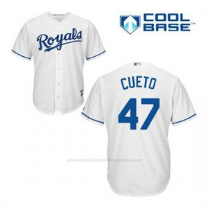 Camiseta Beisbol Hombre Kansas City Royals Johnny Cueto 47 Blanco 1ª Cool Base