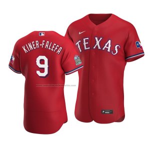 Camiseta Beisbol Hombre Texas Rangers Isiah Kiner Falefa Autentico Alterno Rojo