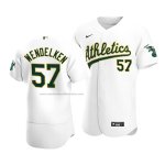 Camiseta Beisbol Hombre Oakland Athletics J.b. Wendelken Autentico Primera Blanco