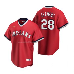 Camiseta Beisbol Hombre Cleveland Indians Ernie Clement Cooperstown Collection Road Rojo