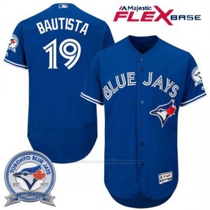 Camiseta Beisbol Hombre Toronto Blue Jays Jose Bautista 19 Flex Base 40 Aniversario