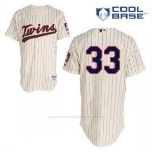 Camiseta Beisbol Hombre Minnesota Twins Justin Morneau 33 Crema Alterno Cool Base