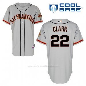 Camiseta Beisbol Hombre San Francisco Giants Will Clark 22 Gris Cool Base