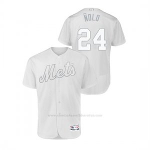 Camiseta Beisbol Hombre New York Mets Robinson Cano 2019 Players Weekend Autentico Blanco