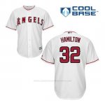 Camiseta Beisbol Hombre Los Angeles Angels Josh Hamilton 32 Blanco 1ª Cool Base