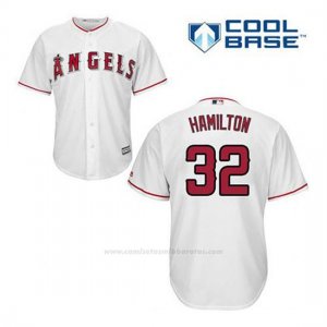 Camiseta Beisbol Hombre Los Angeles Angels Josh Hamilton 32 Blanco 1ª Cool Base