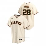 Camiseta Beisbol Hombre San Francisco Giants Buster Posey Replica Primera Crema
