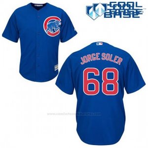 Camiseta Beisbol Hombre Chicago Cubs 68 Jorge Soler Azul Alterno Cool Base