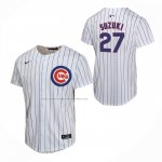 Camiseta Beisbol Nino Chicago Cubs Seiya Suzuki Primera Game Blanco Camiseta Beisbol Nino Chicago Cubs Seiya Suzuki Primera Game Blanco