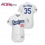 Camiseta Beisbol Hombre Los Angeles Dodgers Cody Bellinger 2019 Postseason Flex Base Blanco