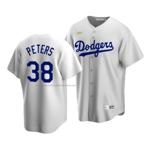 Camiseta Beisbol Hombre Los Angeles Dodgers Dj Peters Cooperstown Collection Primera Blanco