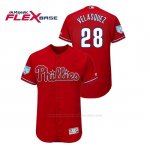 Camiseta Beisbol Hombre Philadelphia Phillies Vince Velasquez 2019 Entrenamiento de Primavera Flex Base Rojo