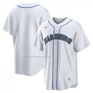 Camiseta Beisbol Hombre Seattle Mariners Primera Cooperstown Collection Blanco