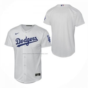 Camiseta Beisbol Nino Los Angeles Dodgers Primera Stadium Blanco