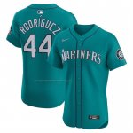 Camiseta Beisbol Hombre Seattle Mariners Julio Rodriguez Alternate Elite Aguamarina