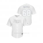 Camiseta Beisbol Hombre Tampa Bay Rays Jalen Beeks 2019 Players Weekend Replica Blanco