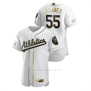 Camiseta Beisbol Hombre Oakland Athletics Sean Manaea Golden Edition Autentico Blanco