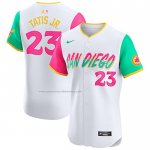 Camiseta Beisbol Hombre San Diego Padres Fernando Tatis Elite Blanco