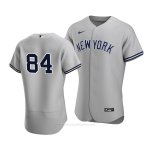 Camiseta Beisbol Hombre New York Yankees Albert Abreu Autentico Road 2020 Gris