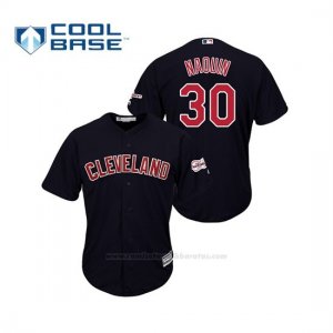 Camiseta Beisbol Hombre Cleveland Indians Tyler Naquin 2019 All Star Game Patch Cool Base Azul