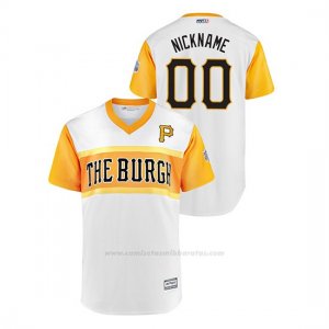 Camiseta Beisbol Hombre Pittsburgh Pirates Personalizada 2019 Little League Classic Nickname Replica Blanco