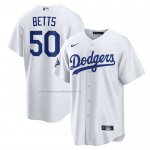 Camiseta Beisbol Hombre Los Angeles Dodgers Mookie Betts Campeones Serie Mundial 2025 Primera Replica Blanco Camiseta Beisbol Hombre Los Angeles Dodgers Mookie Betts Campeones Serie Mundial 2025 Primera Replica Blanco