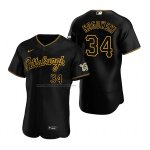 Camiseta Beisbol Hombre Pittsburgh Pirates John Nogowski Alterno Negro Autentico