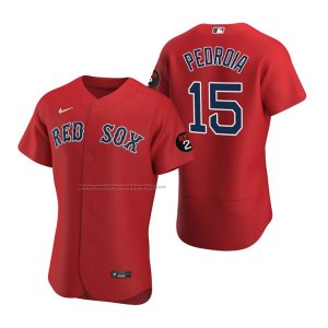 Camiseta Beisbol Hombre Boston Red Sox Dustin Pedroia Autentico Rojo