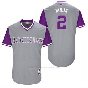 Camiseta Beisbol Hombre Colorado Rockies 2017 Little League World Series Alexi Amarista Gris